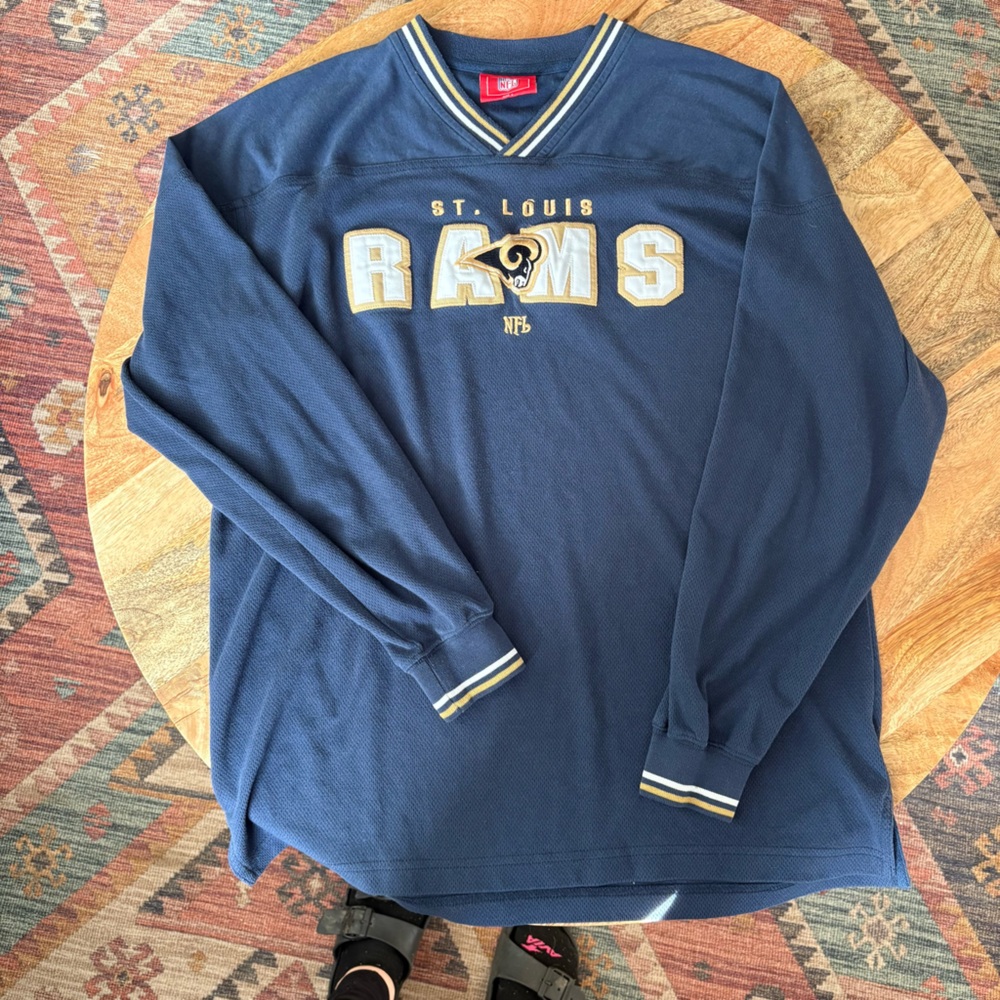 Vintage St. Louis Rams Blue Long Sleeve Shirt
